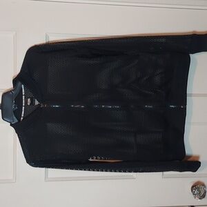 Victoria's Secret Sport Black Mesh Bomber Jacket Size Small